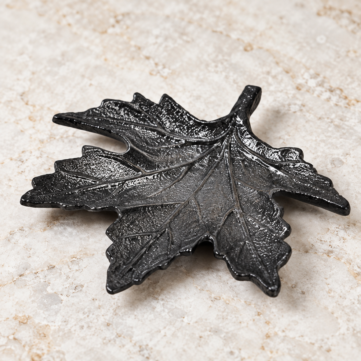 Dark Maple Leaf Accent Dishes - Set of 4