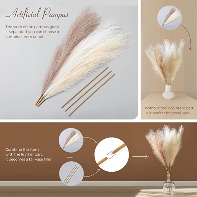 Tall Faux Plume Stems - Set of 3 - view 14