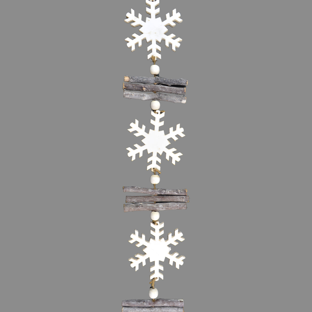 White Snowflake and Twig Garland - 150 cm - view 1
