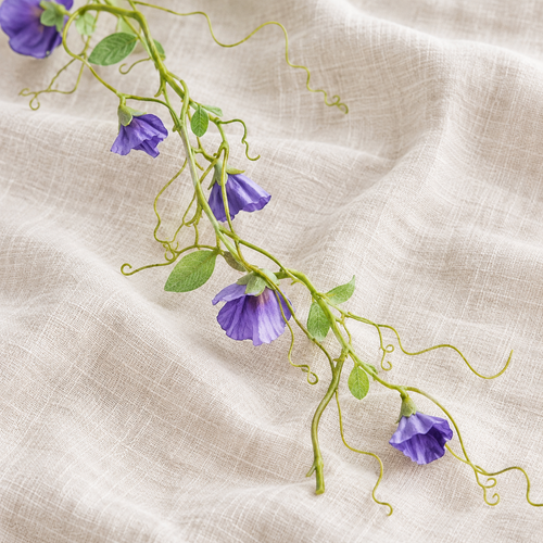 Cottage Sweet Pea Flower Garland - Purple, 110 cm