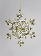 Silver-Glass Snowflake Ornaments - Set of 6 - view 3