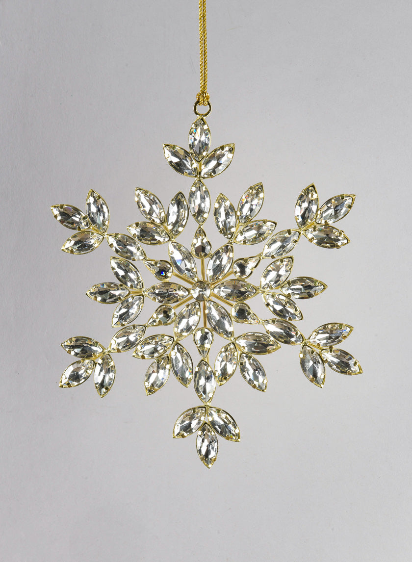 Silver-Glass Snowflake Ornaments - Set of 6 - view 3