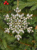 Silver-Glass Snowflake Ornaments - Set of 6 - view 2