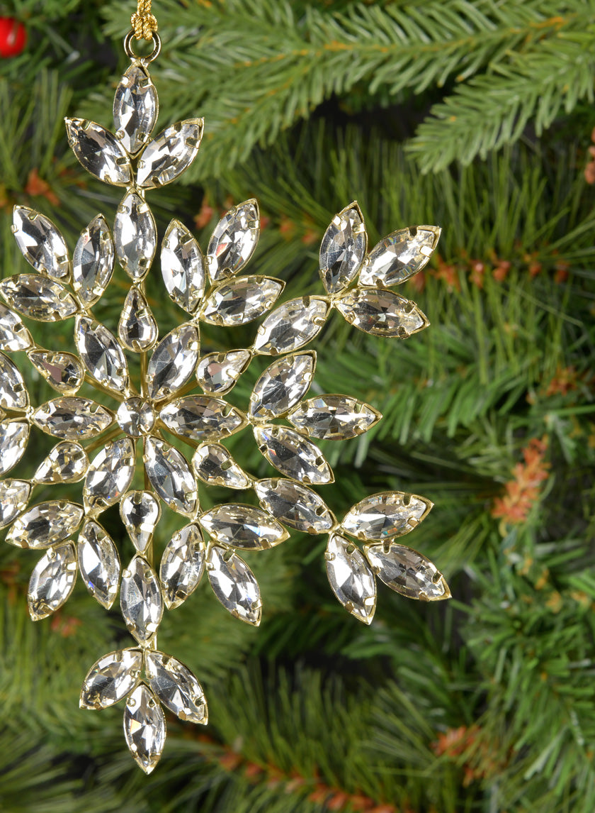 Silver-Glass Snowflake Ornaments - Set of 6 - view 4