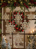 Silver-Glass Snowflake Ornaments - Set of 6 - view 1