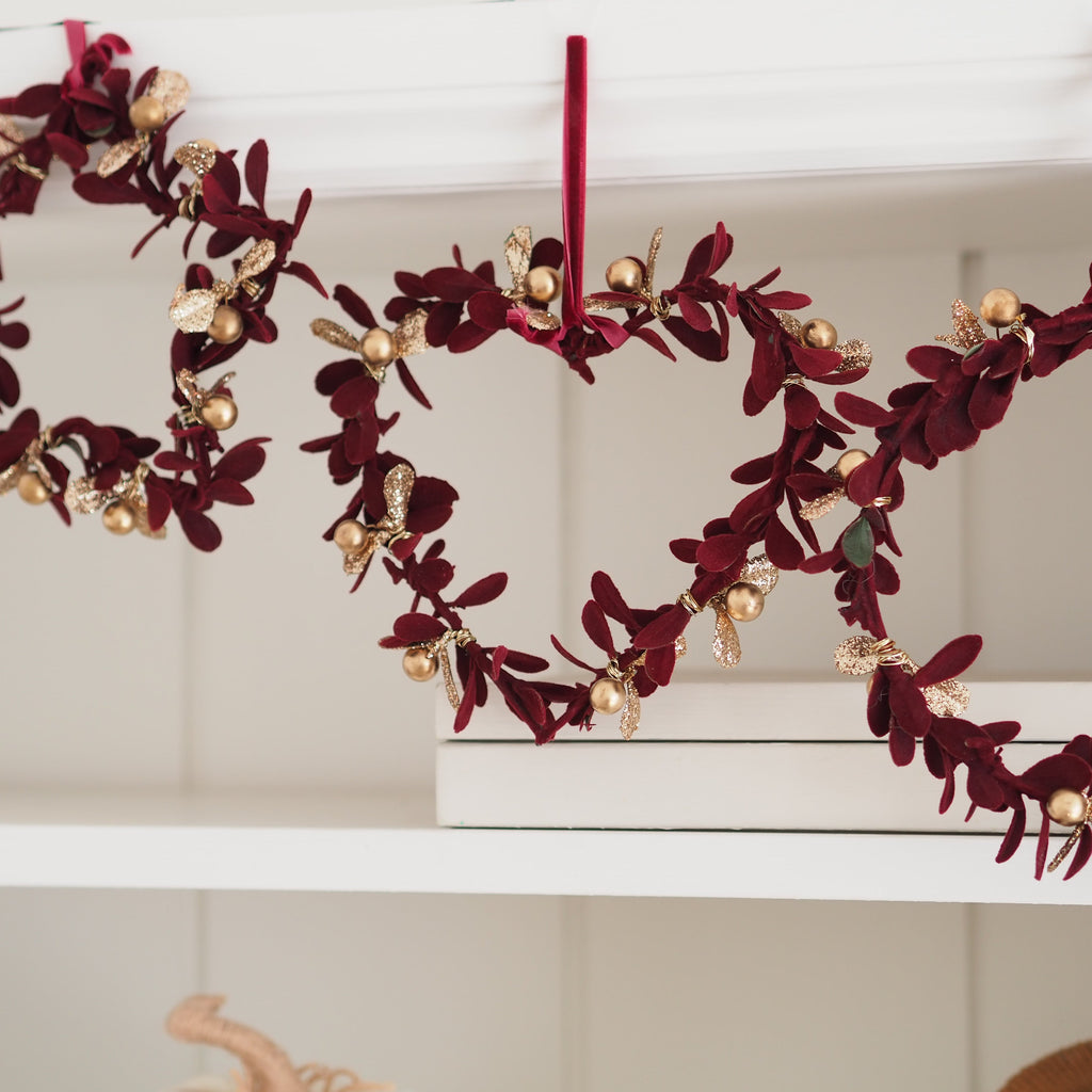 Burgundy Leaf Frame Ornaments - Set of 3 - view 2