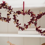 Burgundy Leaf Frame Ornaments - Set of 3 - view 2