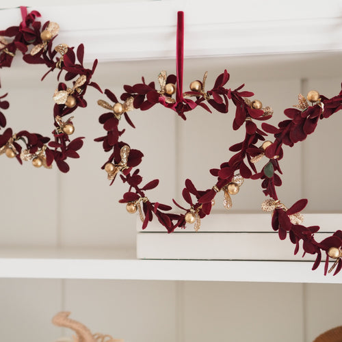 Burgundy Leaf Frame Ornaments - Set of 3 - view 2
