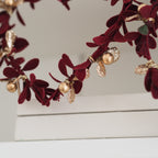 Burgundy Leaf Frame Ornaments - Set of 3 - view 4