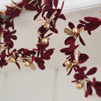 Burgundy Leaf Frame Ornaments - Set of 3 - view 3