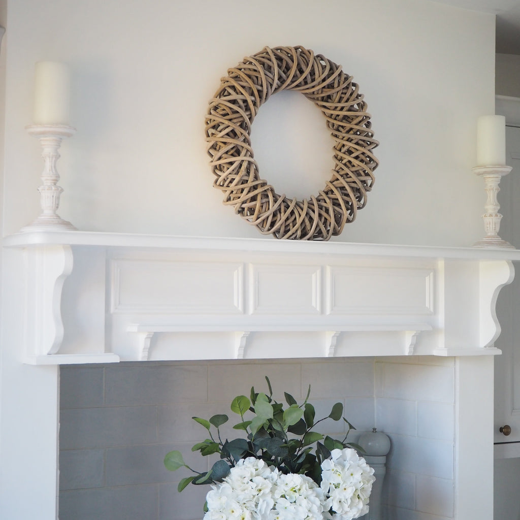 Deep-Weave Natural Rattan Wreath - 40 cm - view 1