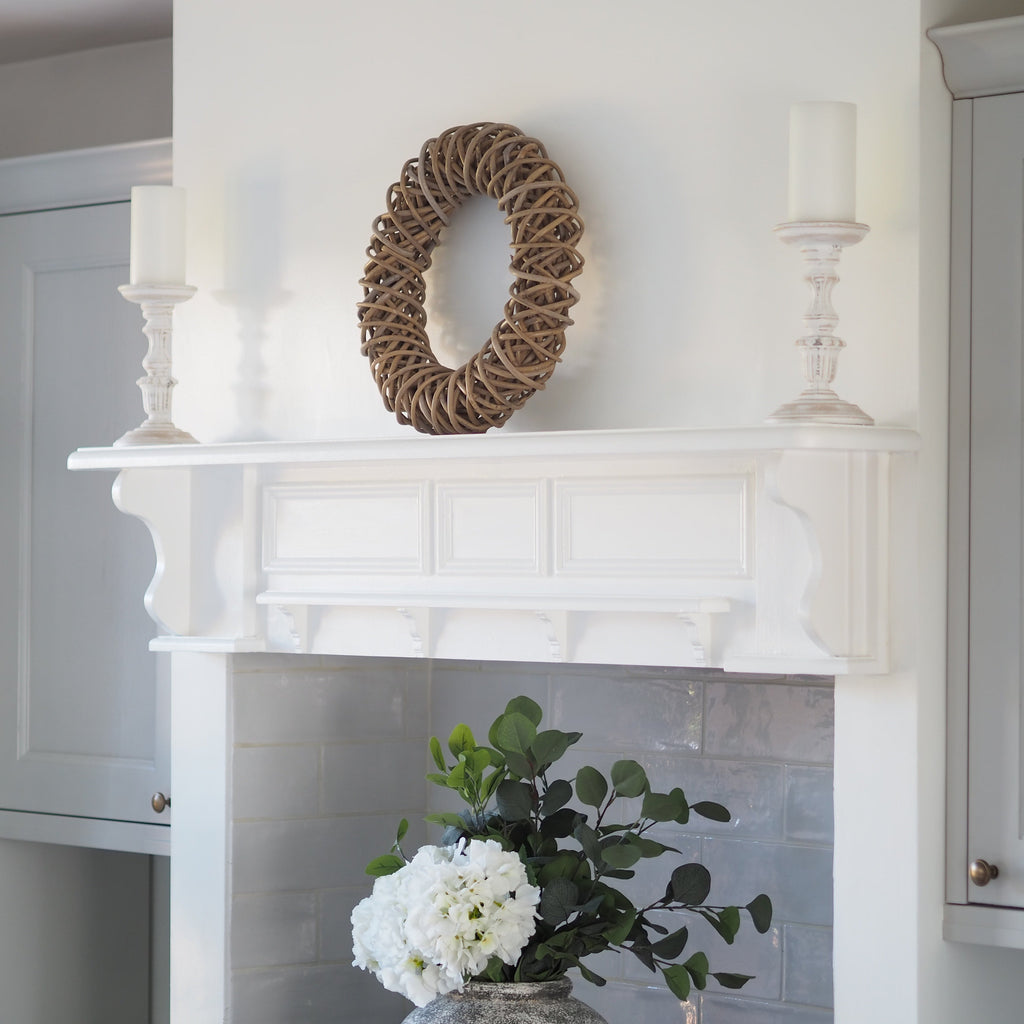 Deep-Weave Natural Rattan Wreath - 40 cm - view 6