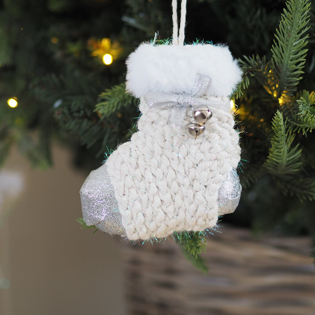 Soft-Shimmer Star and Stocking Ornaments - Set of 2 - view 3