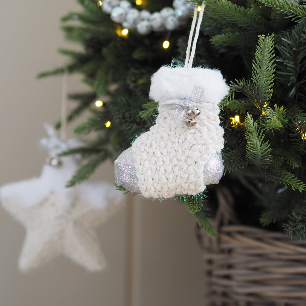 Soft-Shimmer Star and Stocking Ornaments - Set of 2 - view 5