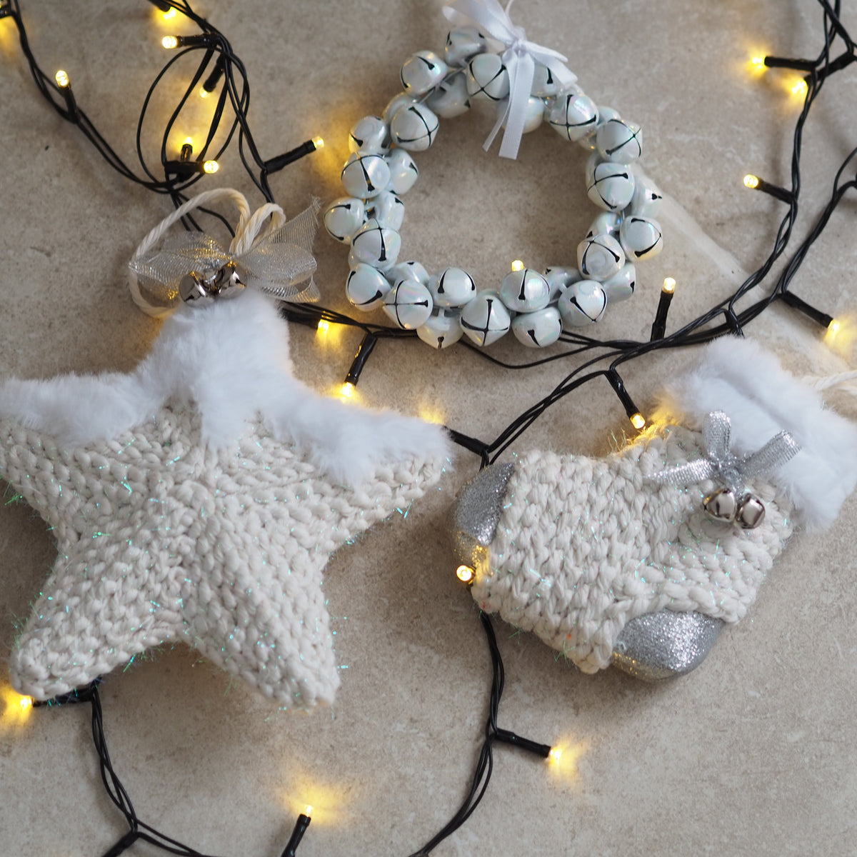 Soft-Shimmer Star and Stocking Ornaments - Set of 2 - view 6