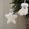 Soft-Shimmer Star and Stocking Ornaments - Set of 2 - view 1