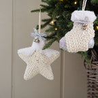 Soft-Shimmer Star and Stocking Ornaments - Set of 2 - view 1