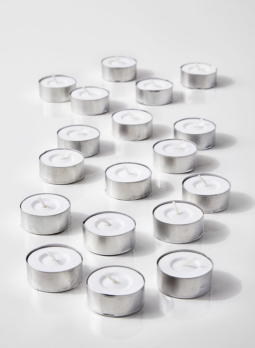 White Tealight Candles in Metal Cups - Pack of 50 - view 1